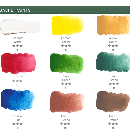 High-quality pigments Gouache painting