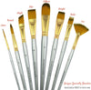 Short Handle Artist Paintbrushes in the Convenient Travel Set