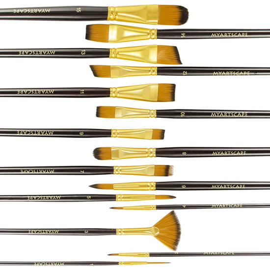 Brush set for various techniques