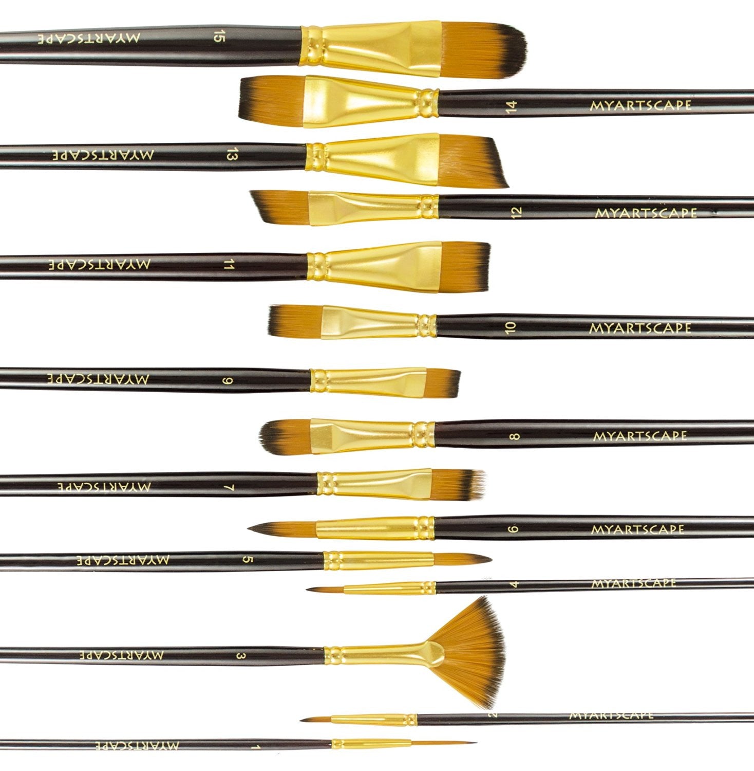Brush set for various techniques