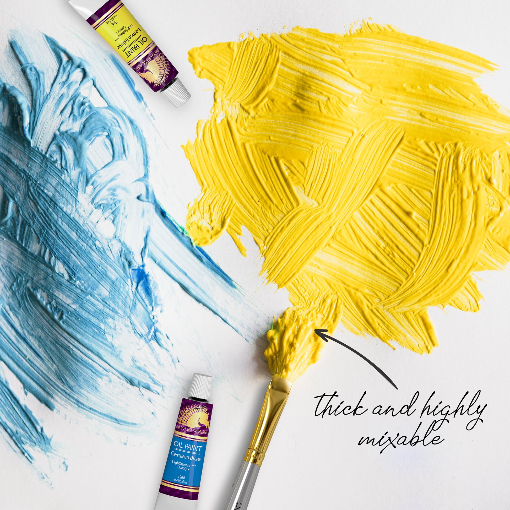 Richly Pigmented 12ml Oil Paint Tubes