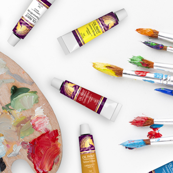 Vibrant 12-Color Oil Paint Set in 12ml Tubes