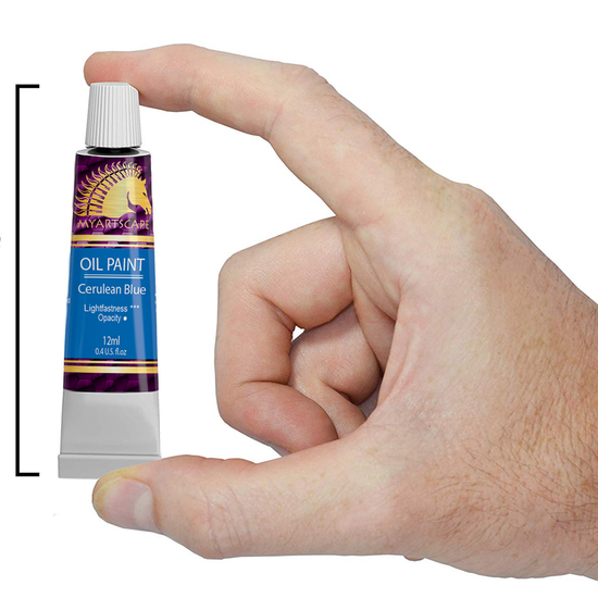 12 Colors in 12ml Oil Paint Tubes - Artist's Essentials