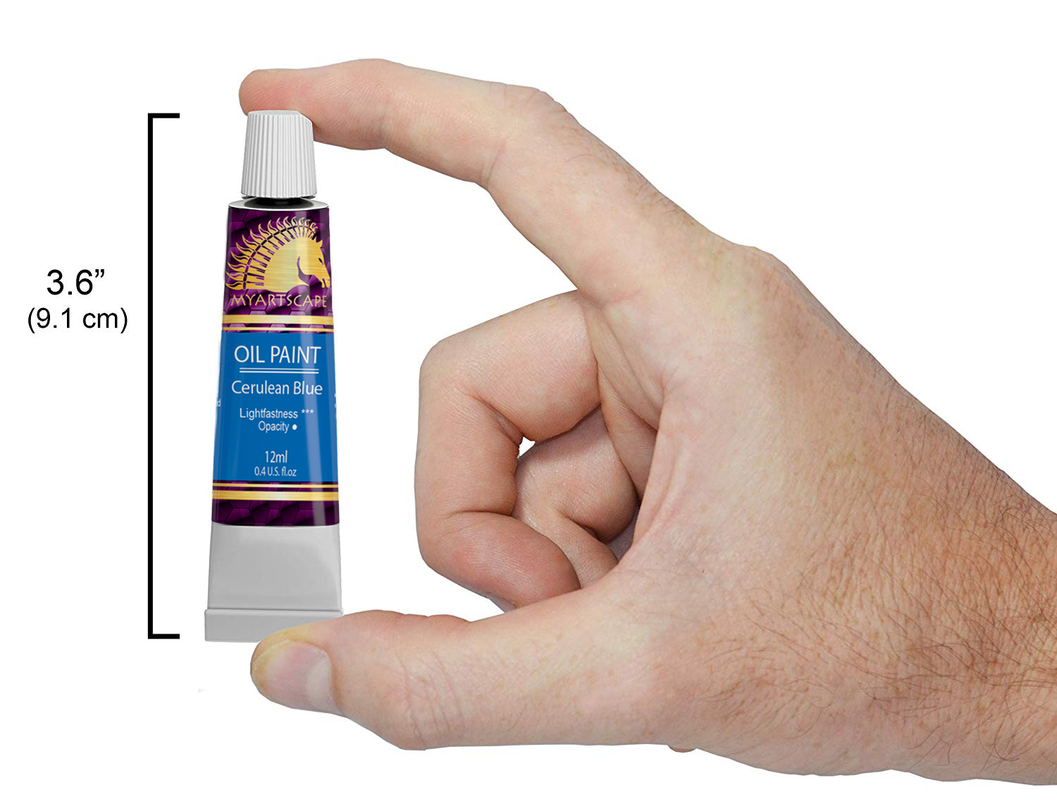12 Colors in 12ml Oil Paint Tubes - Artist's Essentials