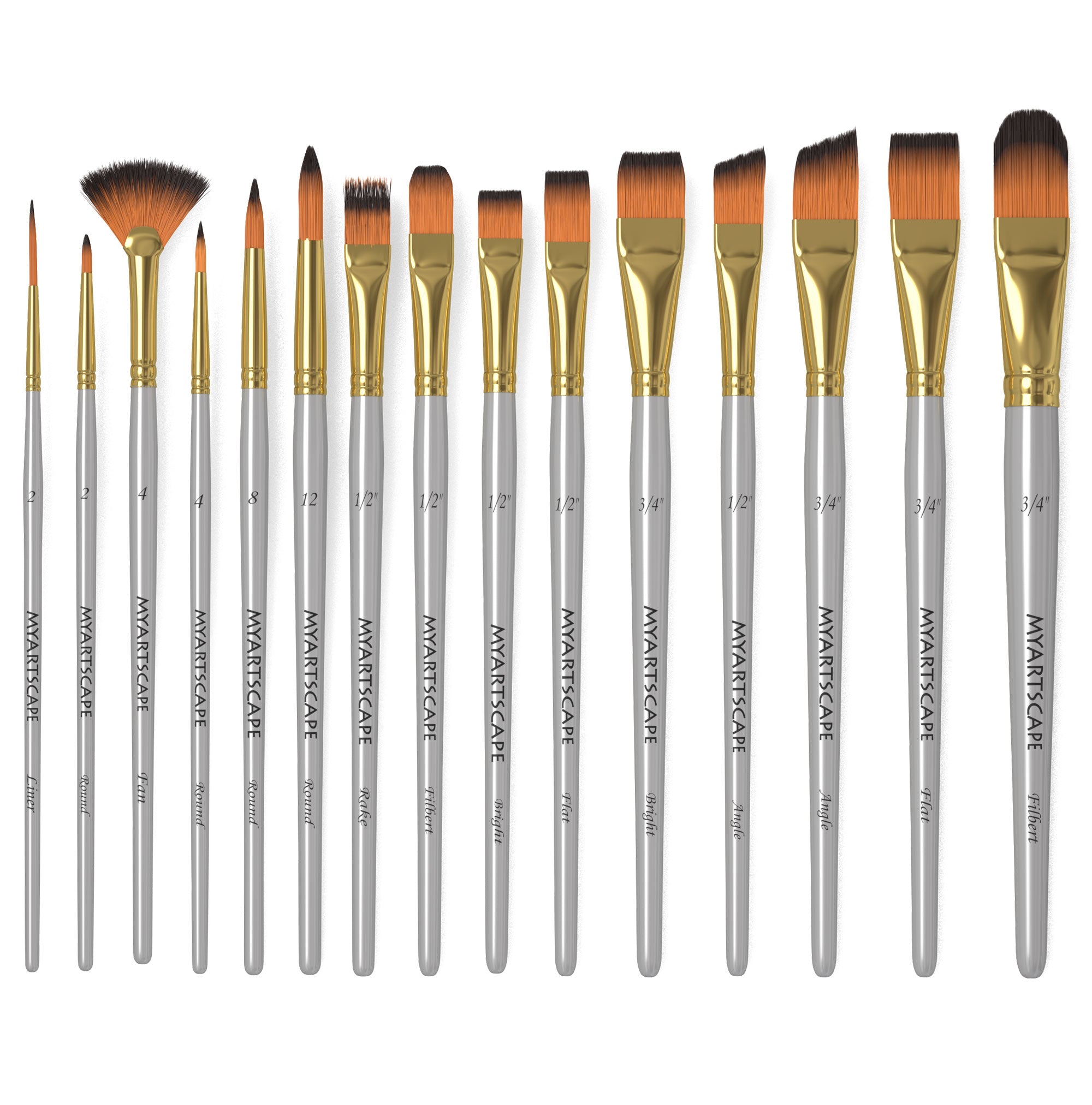 Miniature Paint Brushes with Holder, Set of 12 Art Brushes