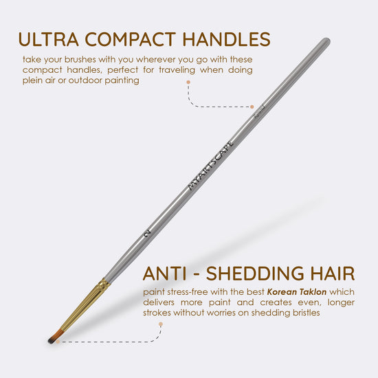 Premium Short Handle Paint Brushes