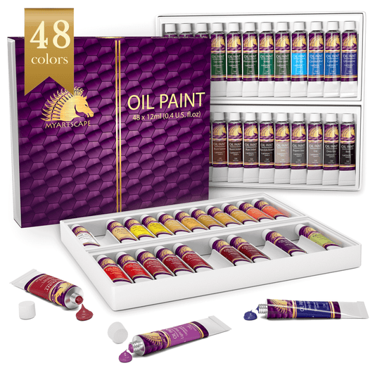 Durable 12ml Oil Paint Tubes - Full 48 Color Range