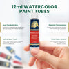 Watercolor Paint Set, 12ml Tubes - 12 Colors