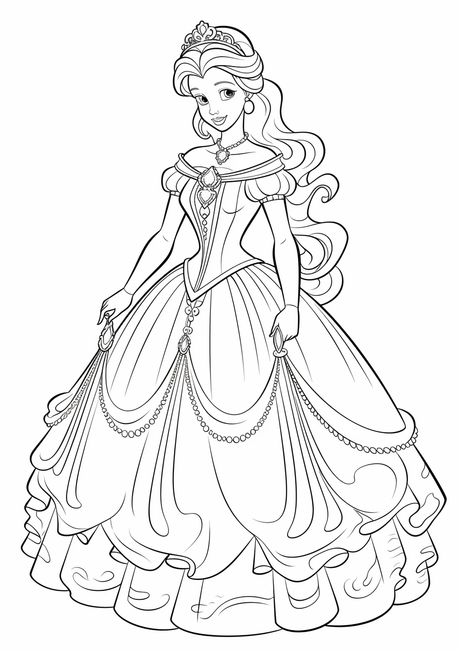 Princess Coloring Pages – MyArtscape