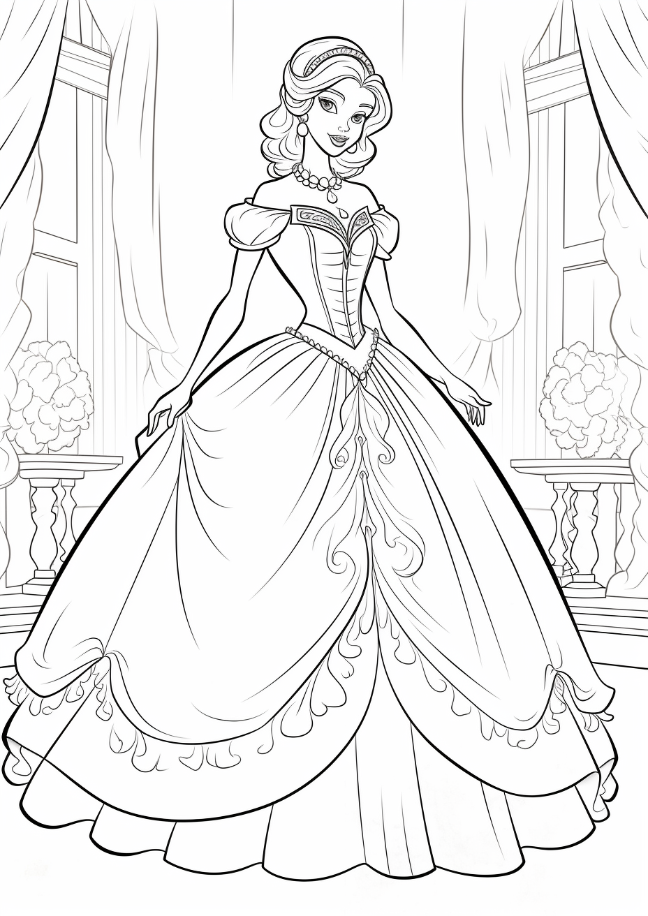 Princess Coloring Pages – MyArtscape