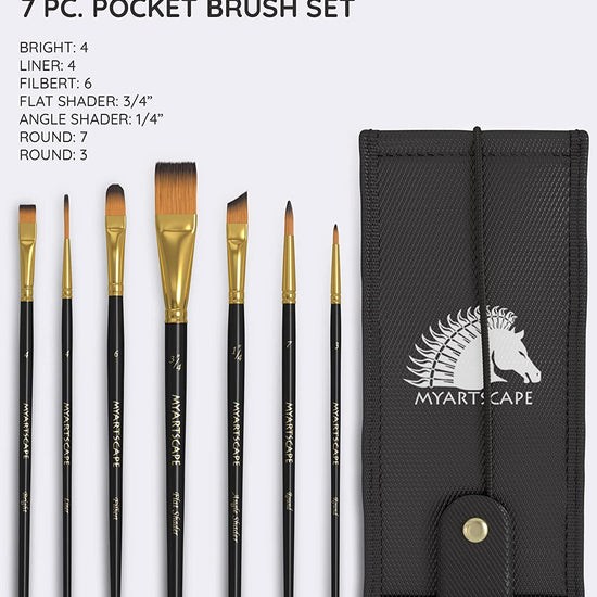 XDT#725 Round Tip Finest Micro Detail Art Brush 7Pc Set