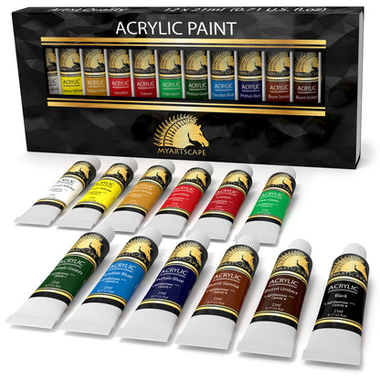 Acrylic Paints, 21ml Tubes - Set of 12 – MyArtscape