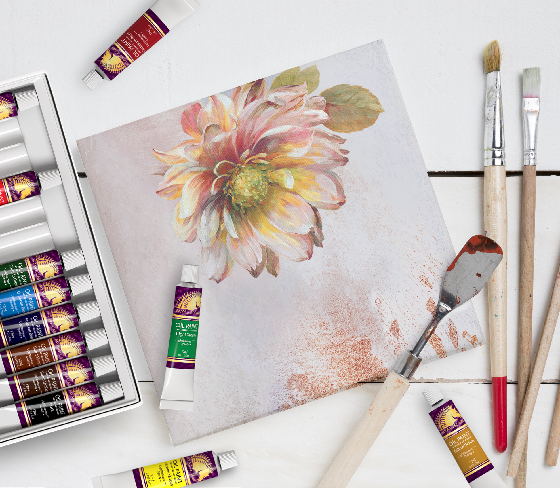NEW Best Price Oil Paint Set, 24 Oil-based Colors, Artists Paints