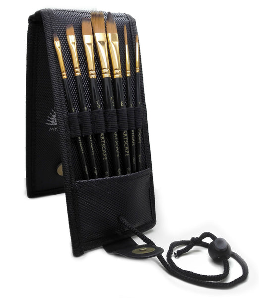 7-Pc Pocket Brush Set with Black Storage Case - MyArtscape