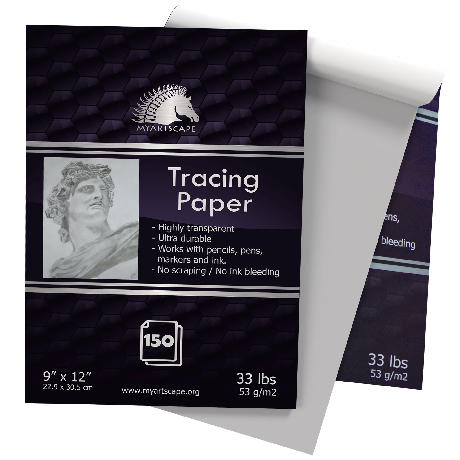 Colour Block Tracing Paper Pad - 50 sheets